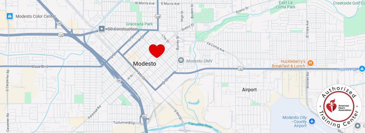 STS Modesto map