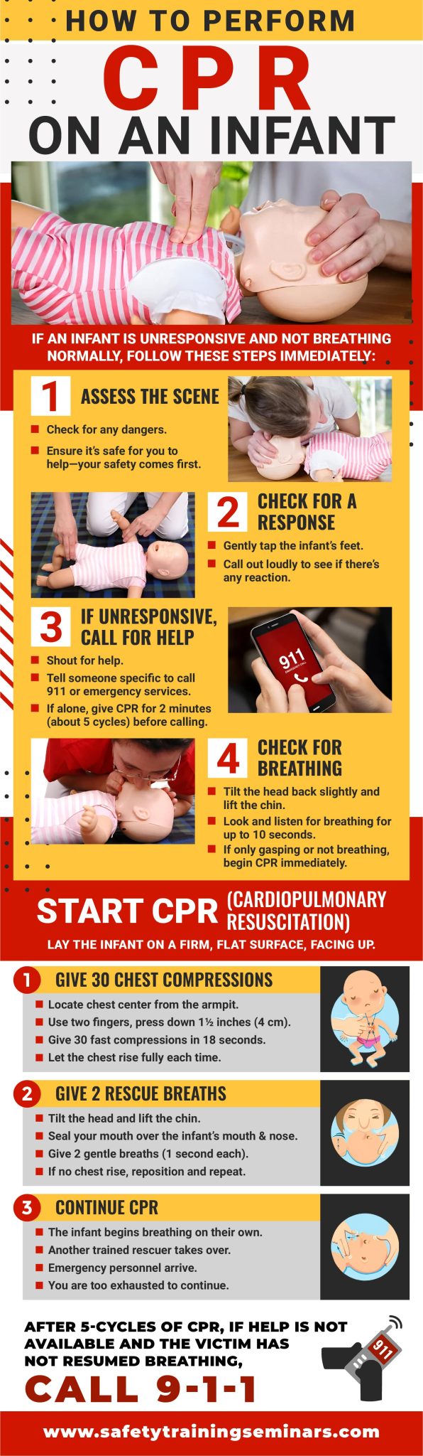 how to perform cpr on infant