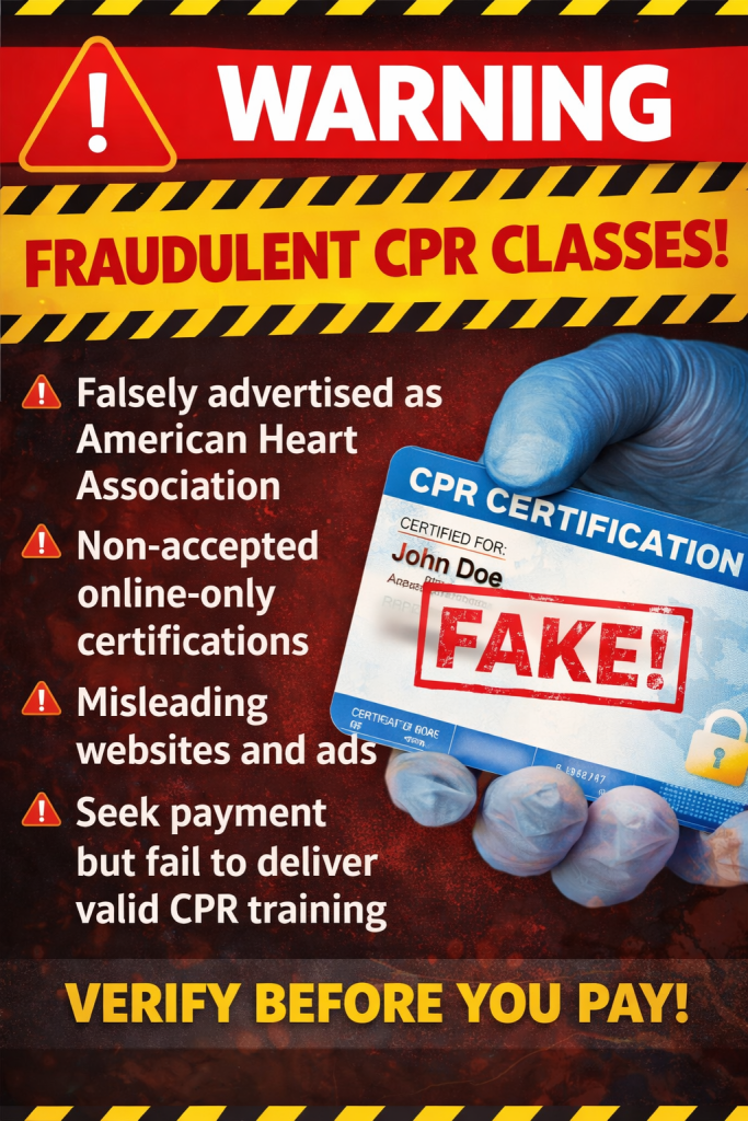 Fraudulent BLS CPR Classes Fake