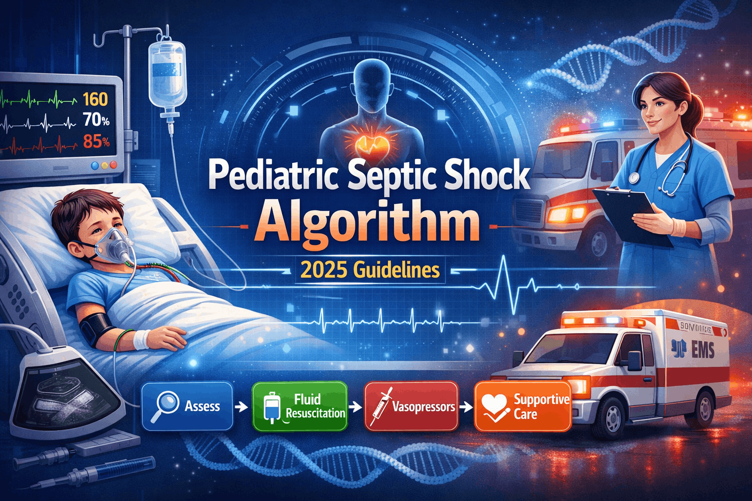 Pediatric Septic Shock Algorithm - 2025 Guidelines (1)