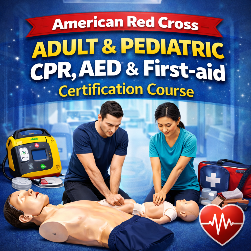 American Red Cross Adult & Pediatric CPR, AED, and First-aid Certification