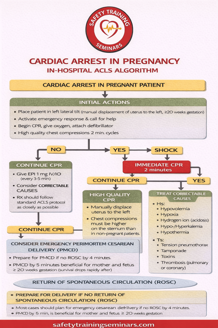 Cardiac Arrest in Pregnancy In-Hospital ACLS Algorithm - Safety ...