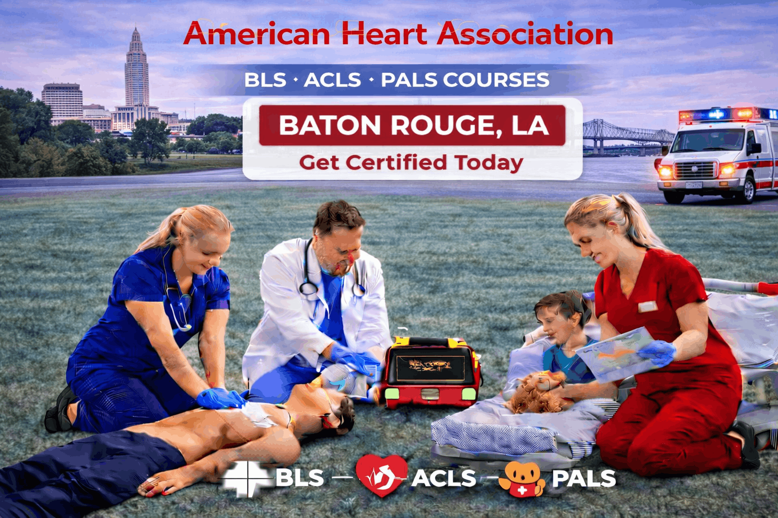 BLS, ACLS, PALS & CPR-First Aid Course in Baton Rouge, LA