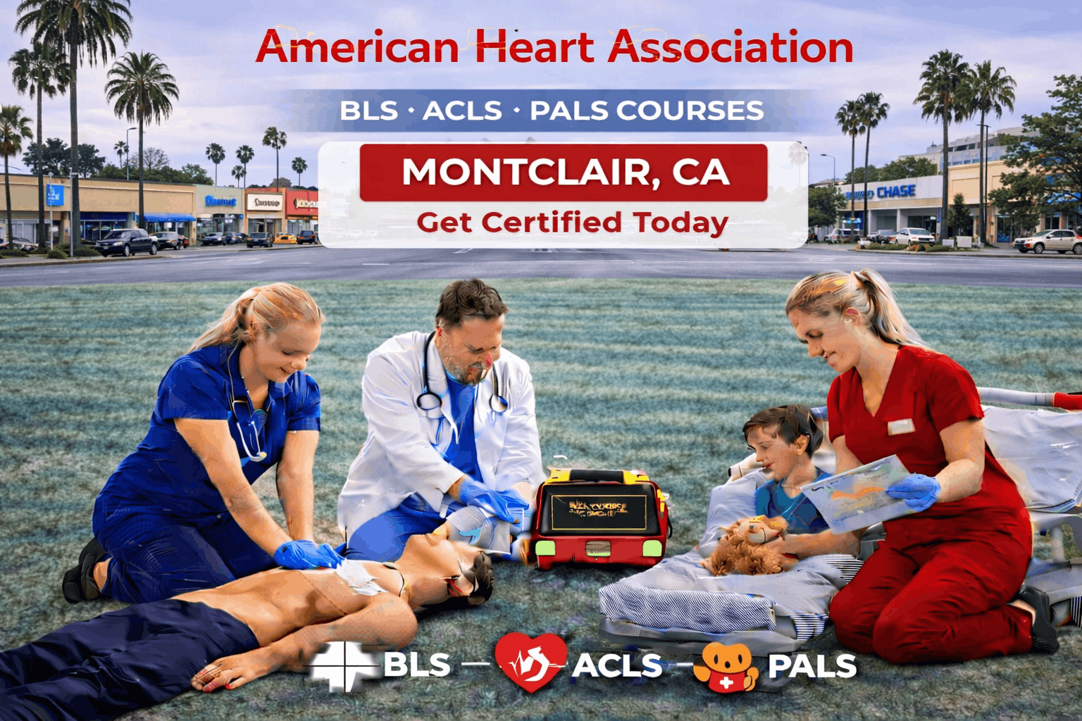 BLS, ACLS, PALS & CPR-First Aid Course in Montclair, CA