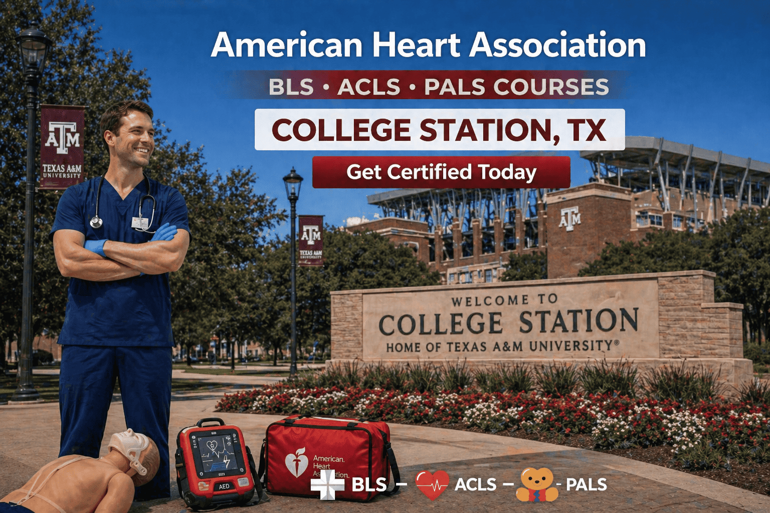 CPR BLS, ACLS & PALS Course in College Station, TX