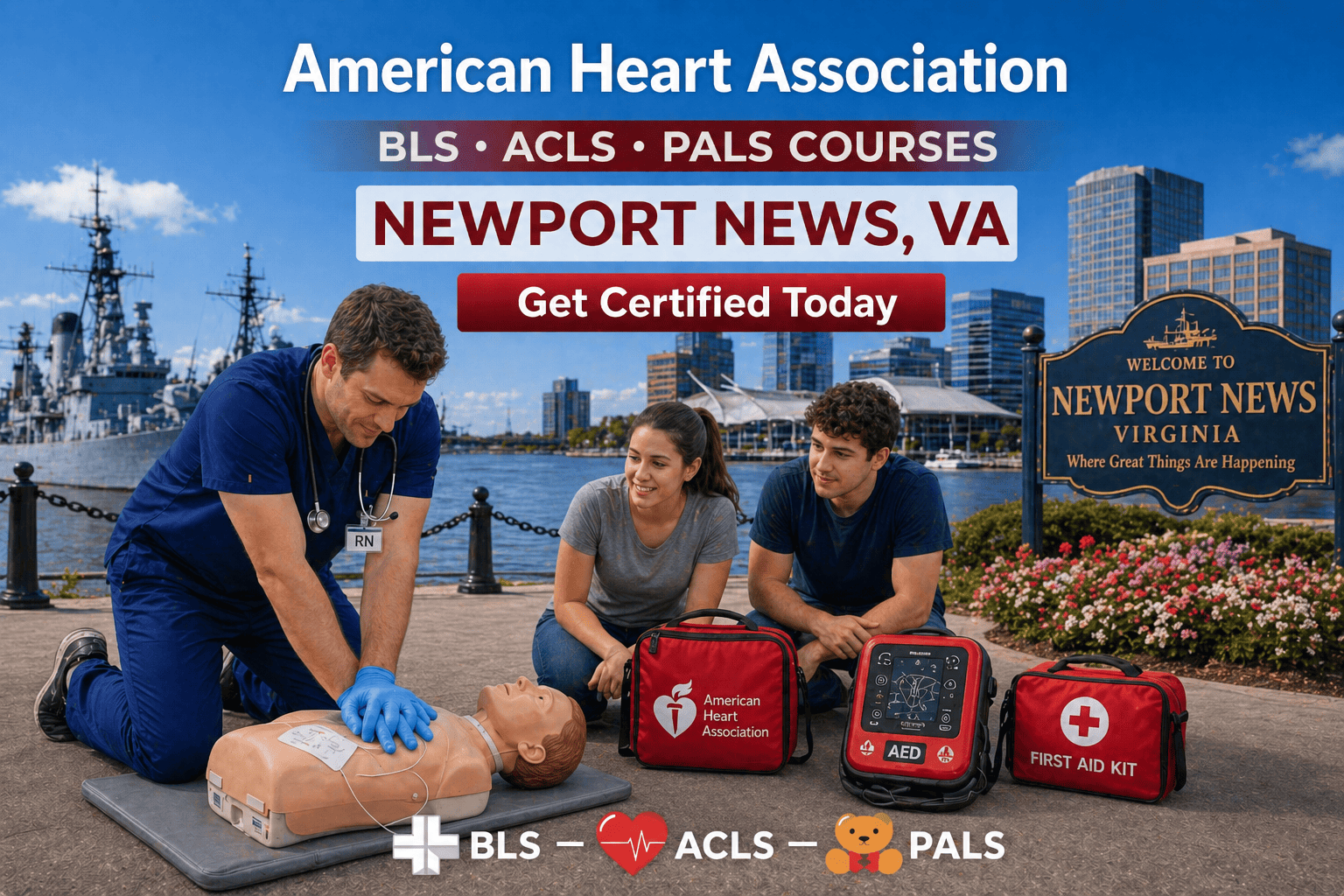 CPR BLS, ACLS & PALS Course in Newport News, VA