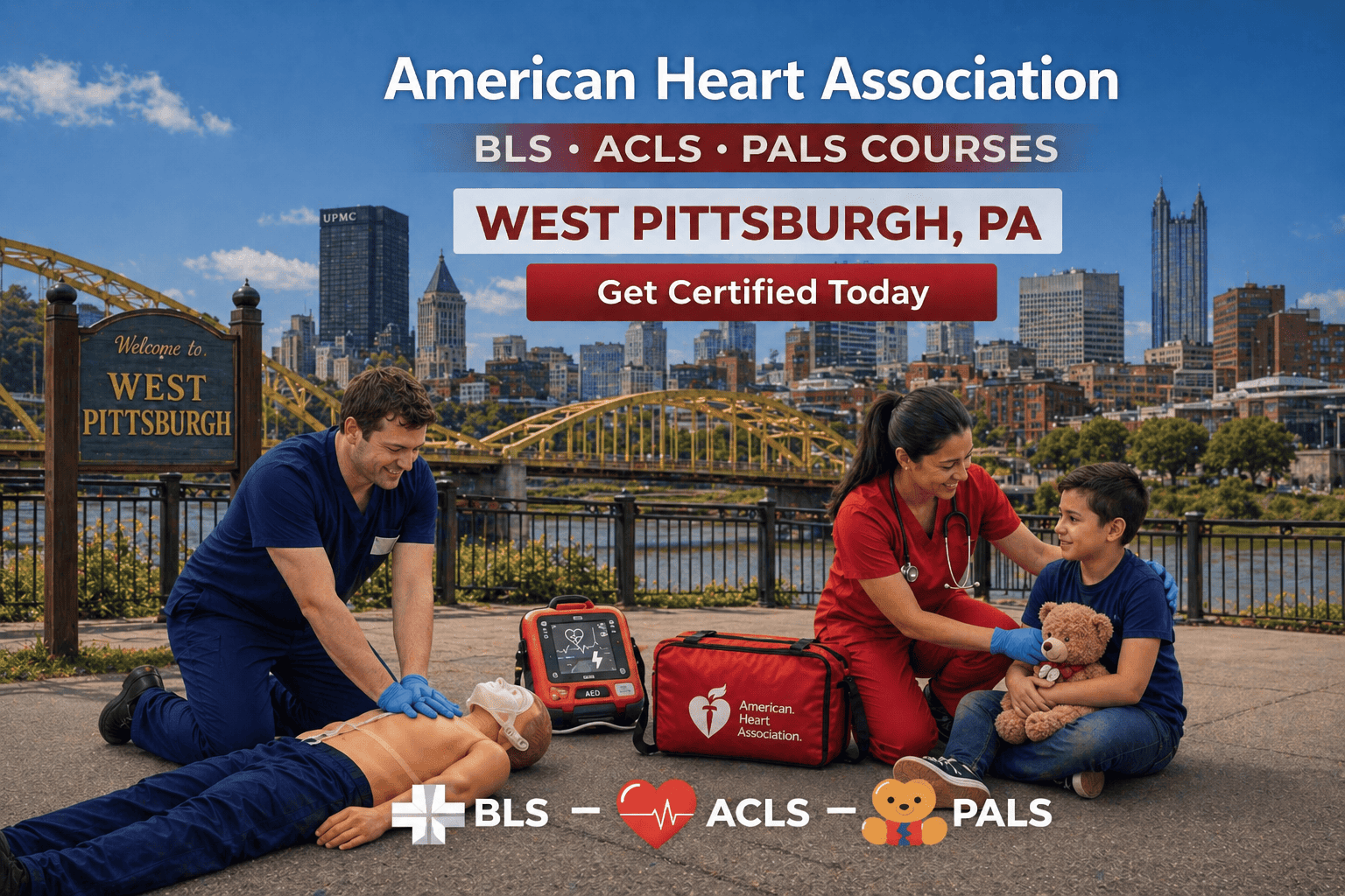 CPR BLS, ACLS & PALS Course in West Pittsburgh, PA