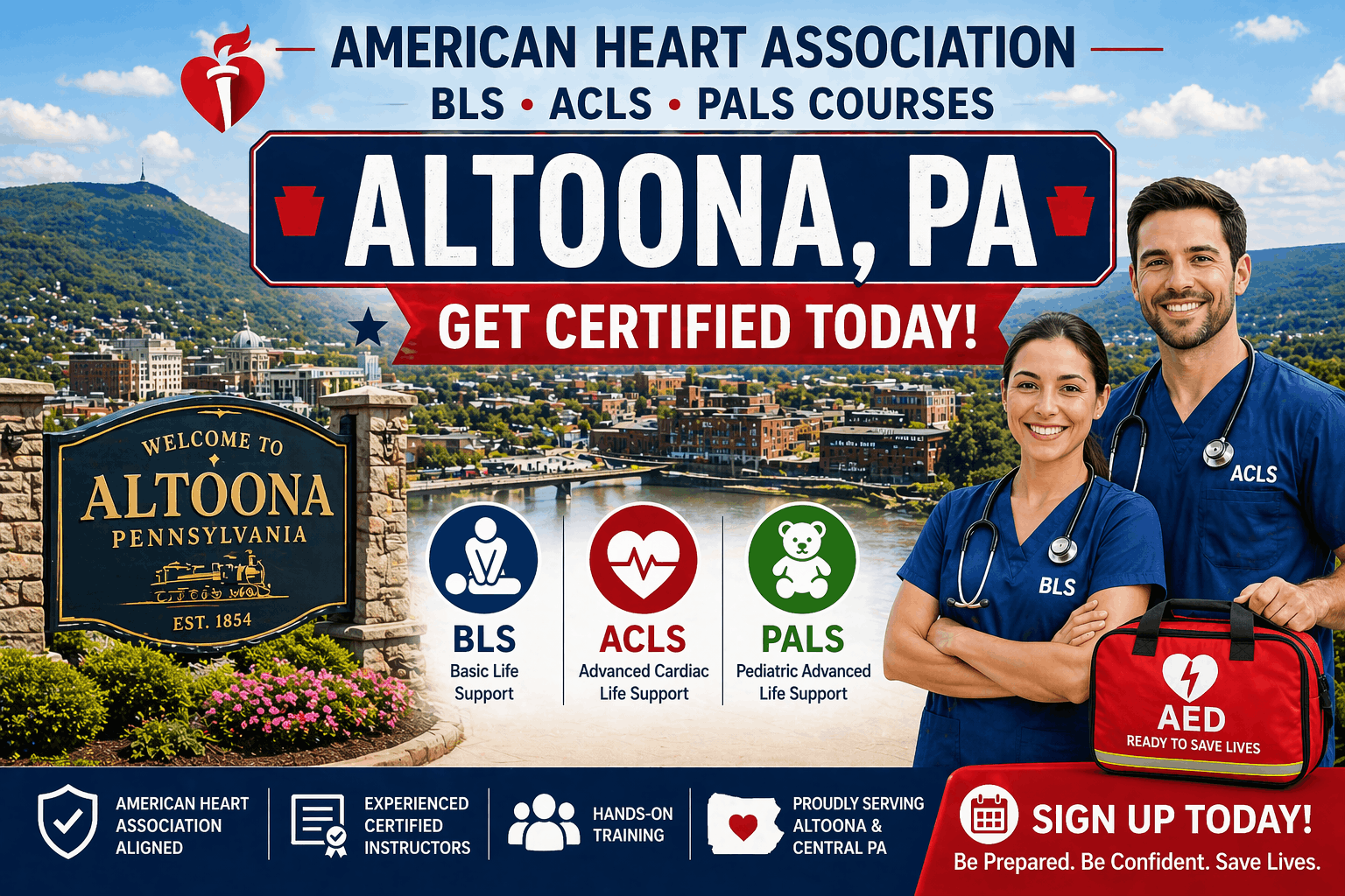 CPR BLS, ACLS & PALS Classes in Altoona, PA