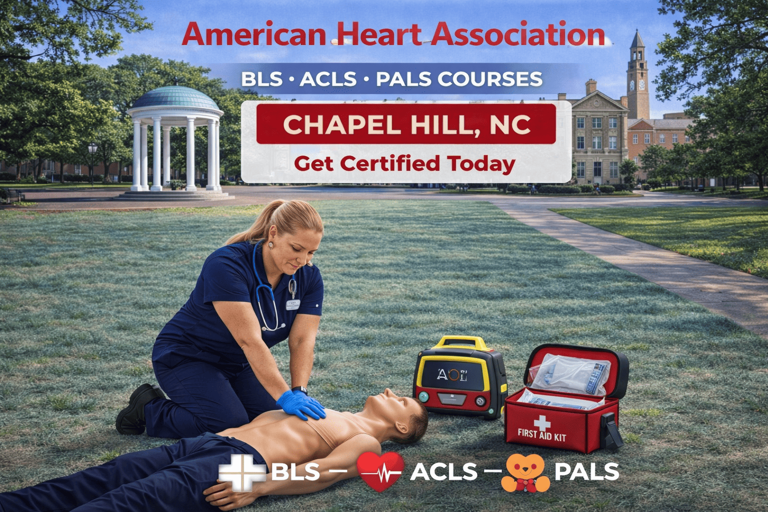 CPR BLS, ACLS & PALS Classes in Chapel Hill, NC