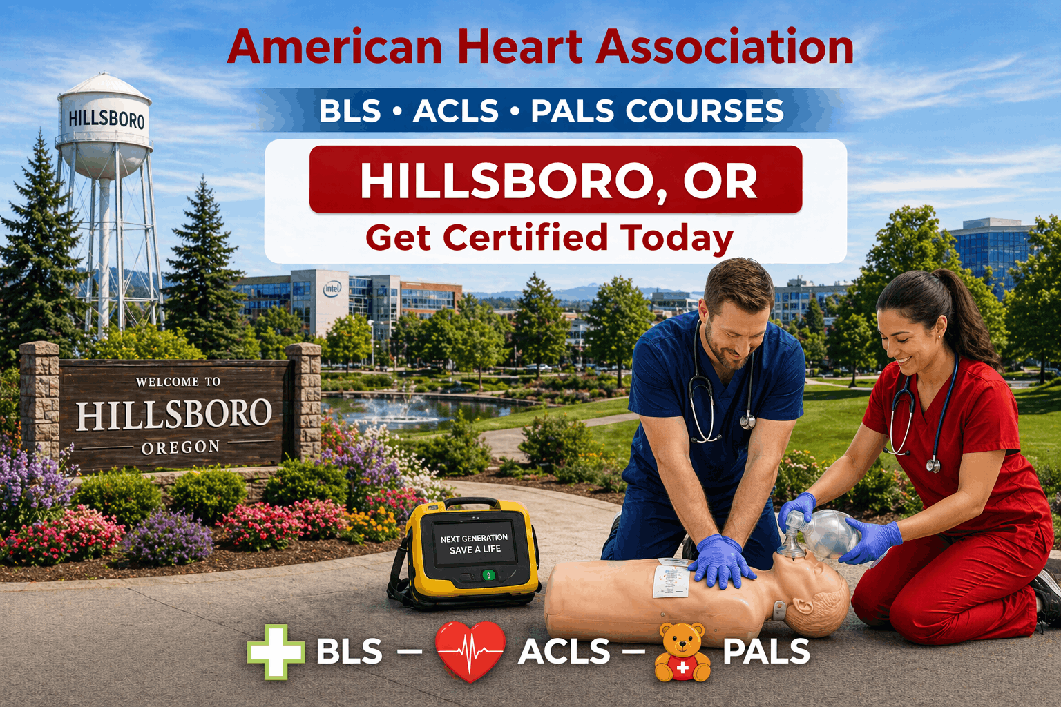 CPR BLS, ACLS & PALS Classes in Hillsboro, OR