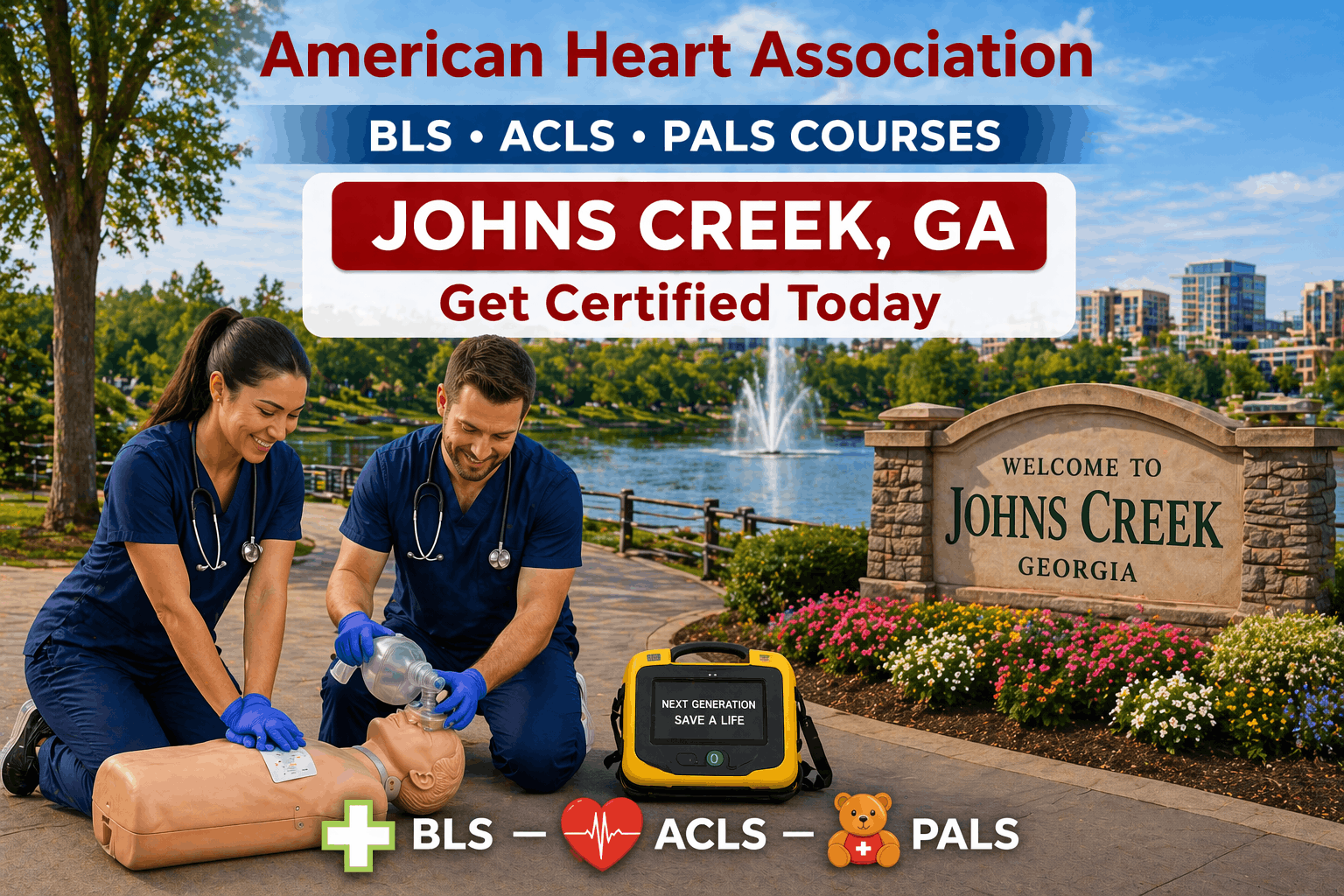 CPR BLS, ACLS & PALS Course in Johns Creek, GA