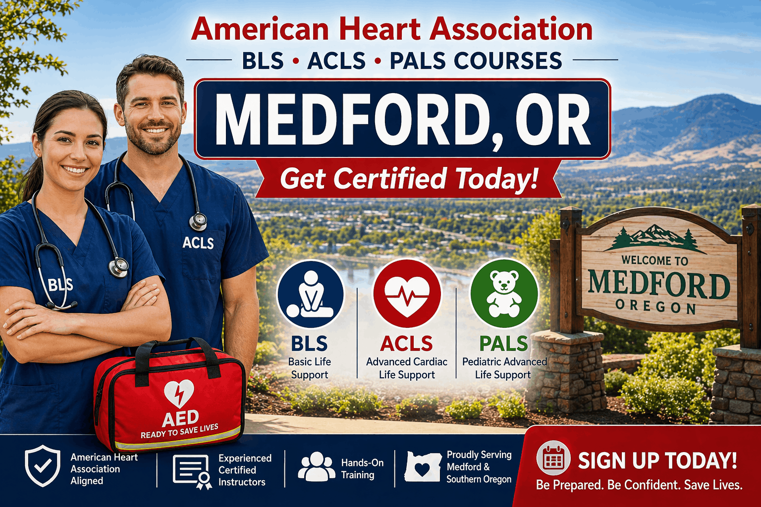 CPR BLS, ACLS & PALS Course in Medford, OR