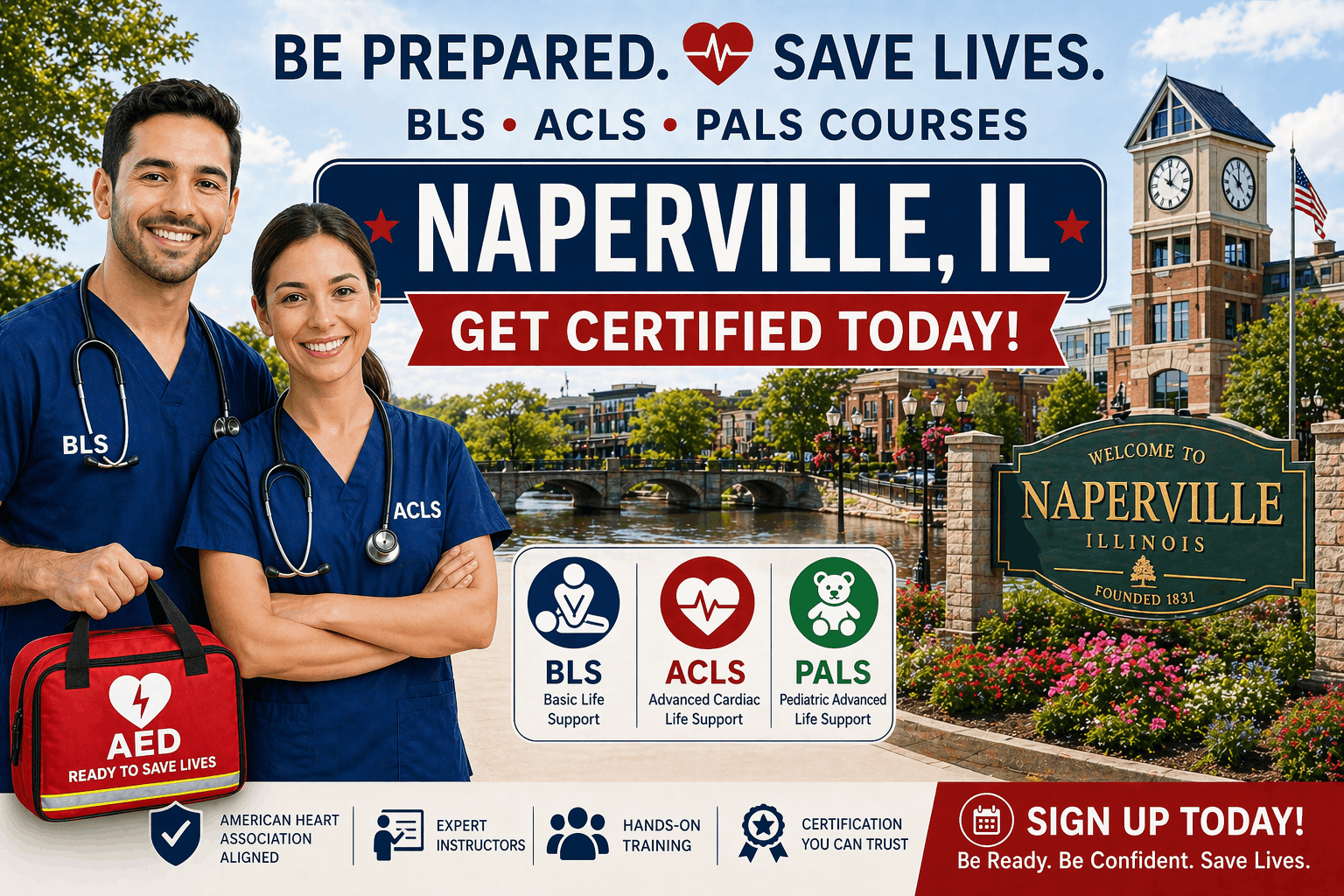 CPR BLS, ACLS & PALS Course in Naperville, IL