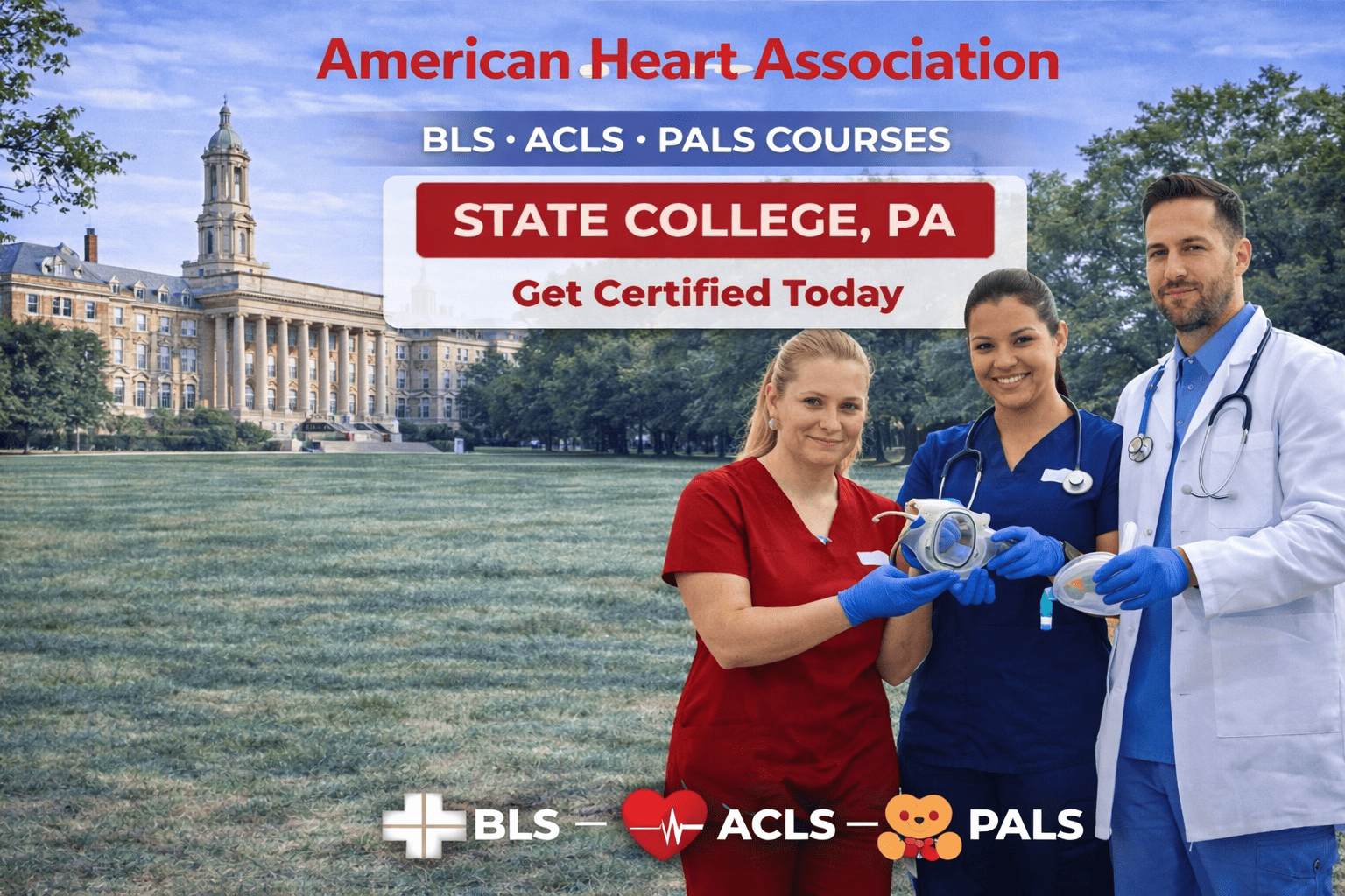 CPR BLS, ACLS & PALS Classes in State College, PA
