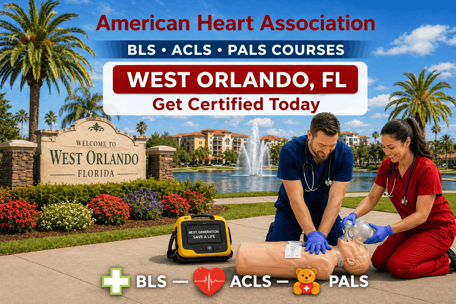 CPR BLS, ACLS & PALS Classes in West Orlando, FL