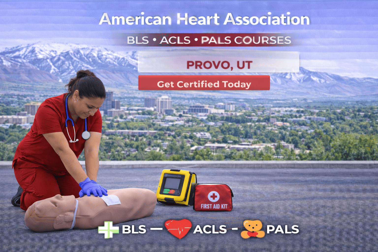 BLS, ACLS, PALS & CPR-First Aid Course in Provo, UT