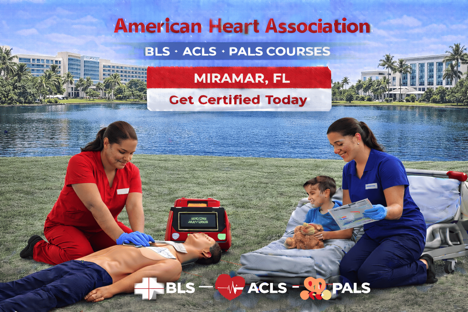 BLS, ACLS, PALS & CPR-First Aid Course in Miramar, FL