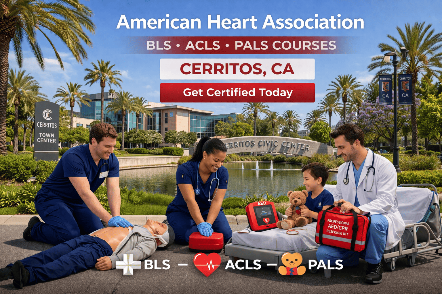CPR training at Cerritos Civic Center