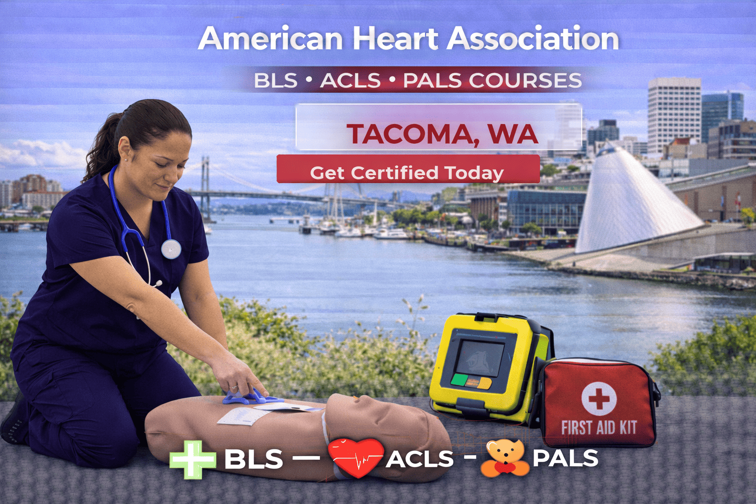 BLS, ACLS, PALS & CPR-First Aid Course in Tacoma, WA
