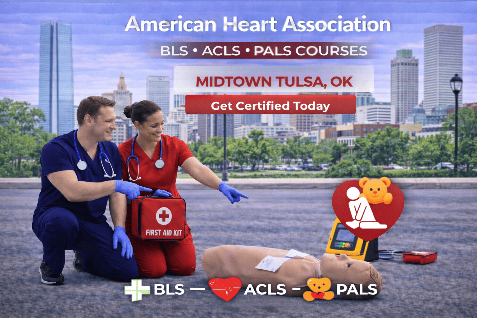 BLS, ACLS, PALS & CPR-First Aid Course in Tulsa, OK