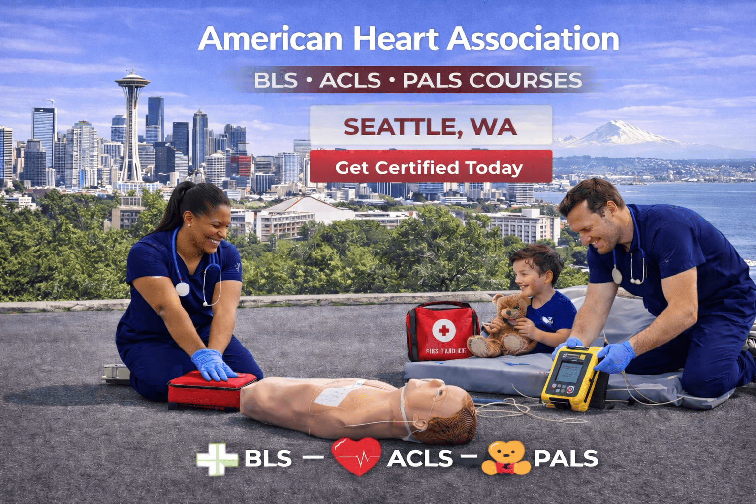 CPR training in Seattle outdoors