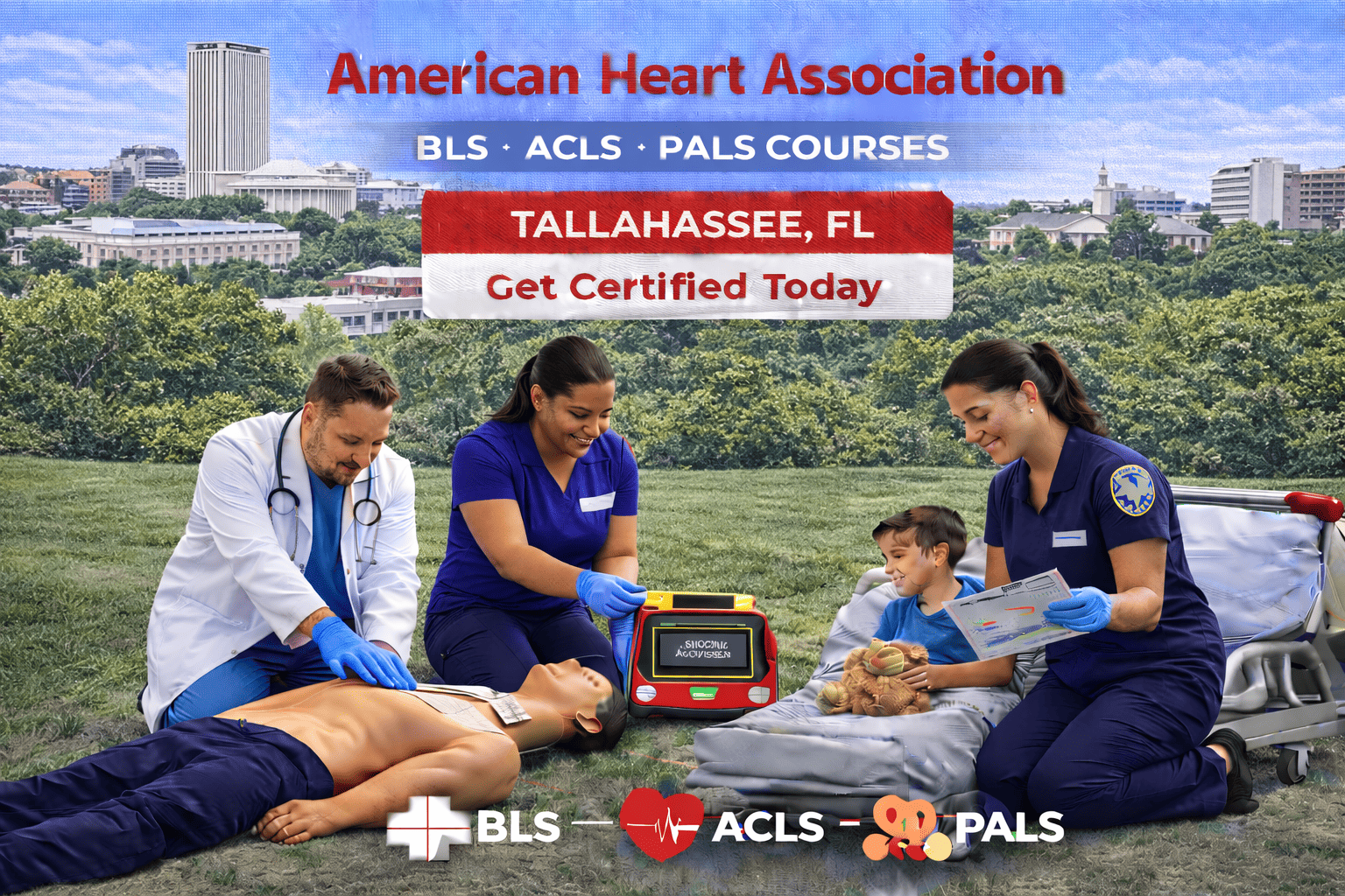 BLS, ACLS, PALS & CPR-First Aid Course in Downtown Tallahassee, FL