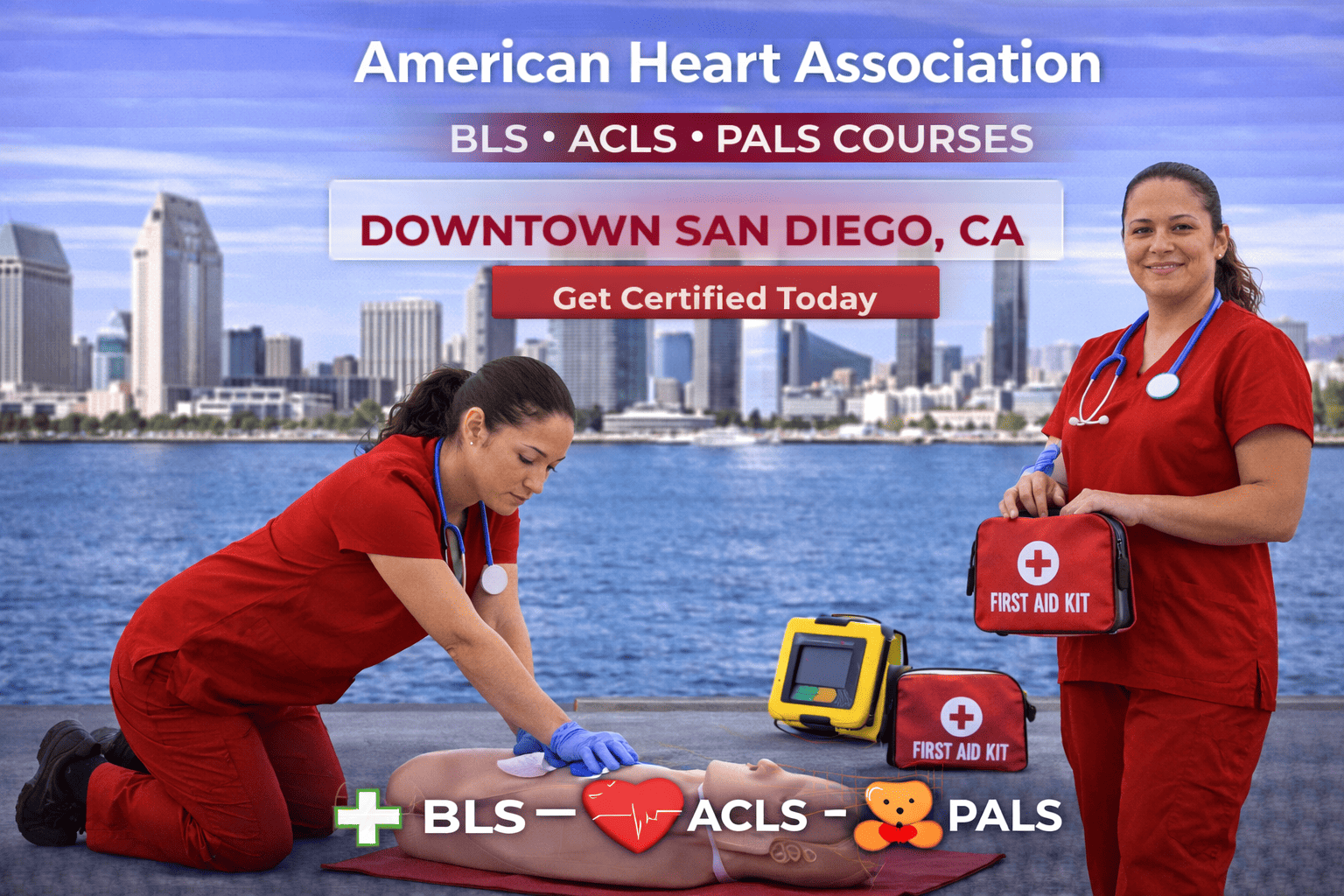 BLS, ACLS, PALS & CPR-First Aid Course in Downtown San Diego, CA