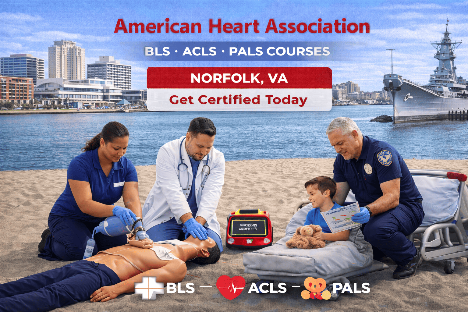 Norfolk, VA CPR BLS ACLS PALS Course