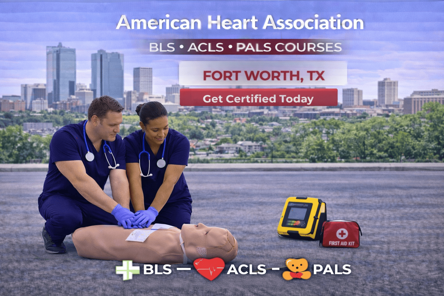 BLS, ACLS, PALS & CPR-First Aid Course in Fort Worth, TX