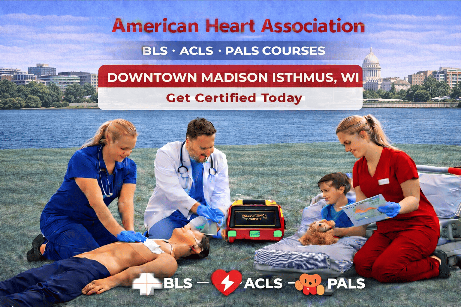 BLS, ACLS, PALS & CPR-First Aid Course in Madison, WI