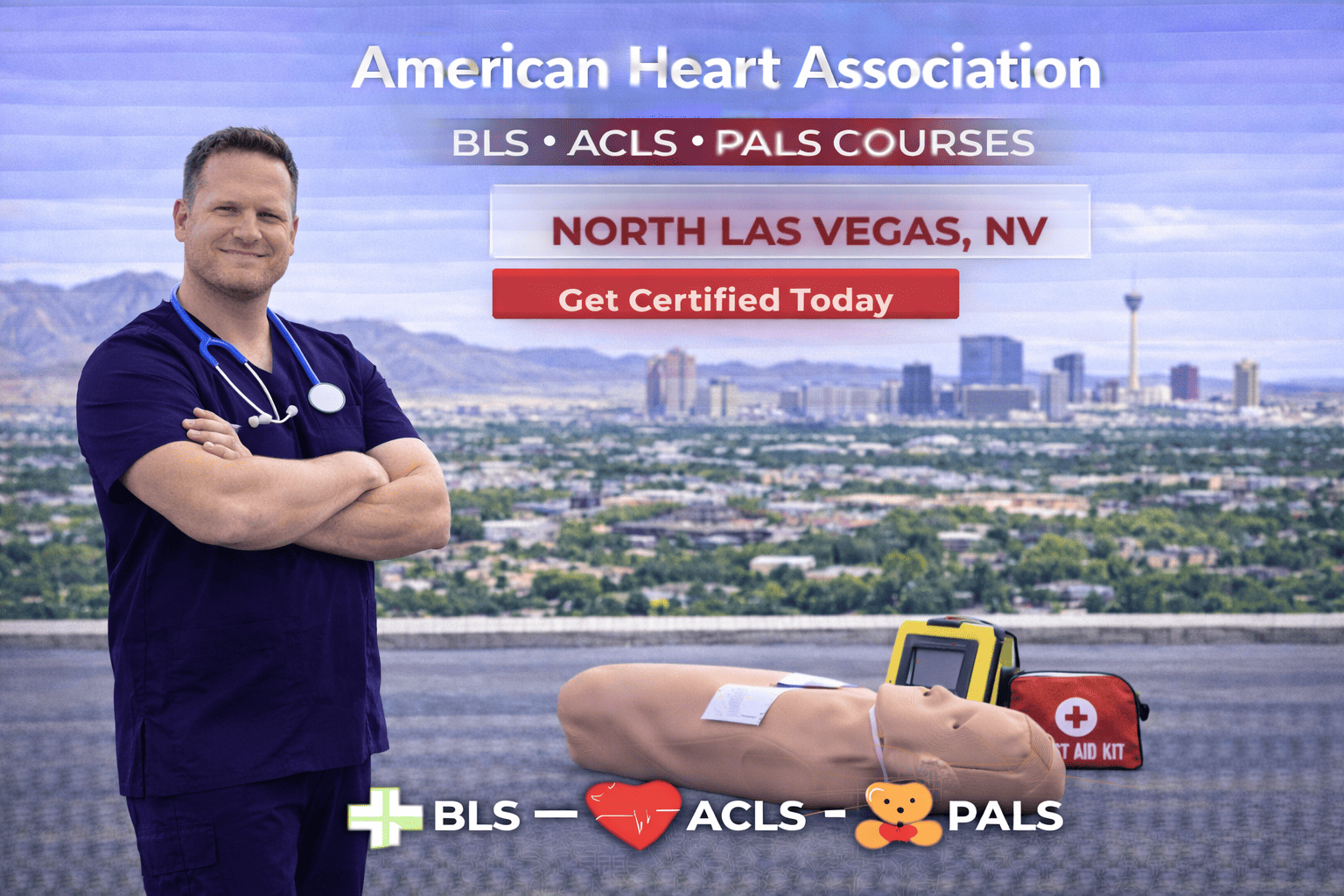BLS, ACLS, PALS & CPR-First Aid Course in North Las Vegas, NV