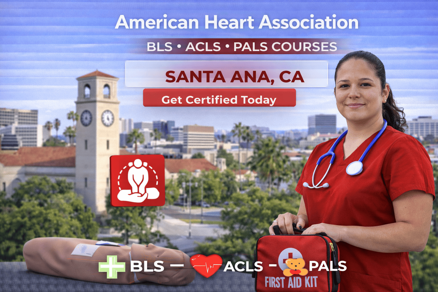 BLS, ACLS, PALS & CPR-First Aid Course in Santa Ana, CA