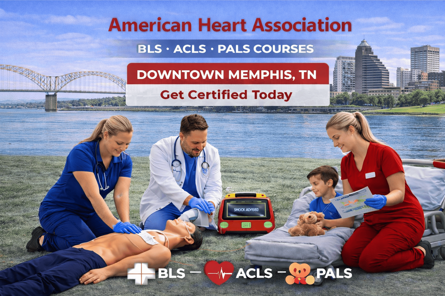 BLS, ACLS, PALS & CPR-First Aid Course in Downtown, Memphis, TN