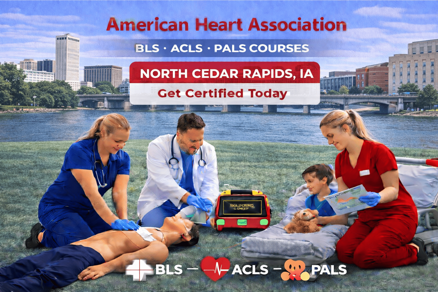 BLS, ACLS, PALS & CPR-First Aid Course in Cedar Rapids, IA