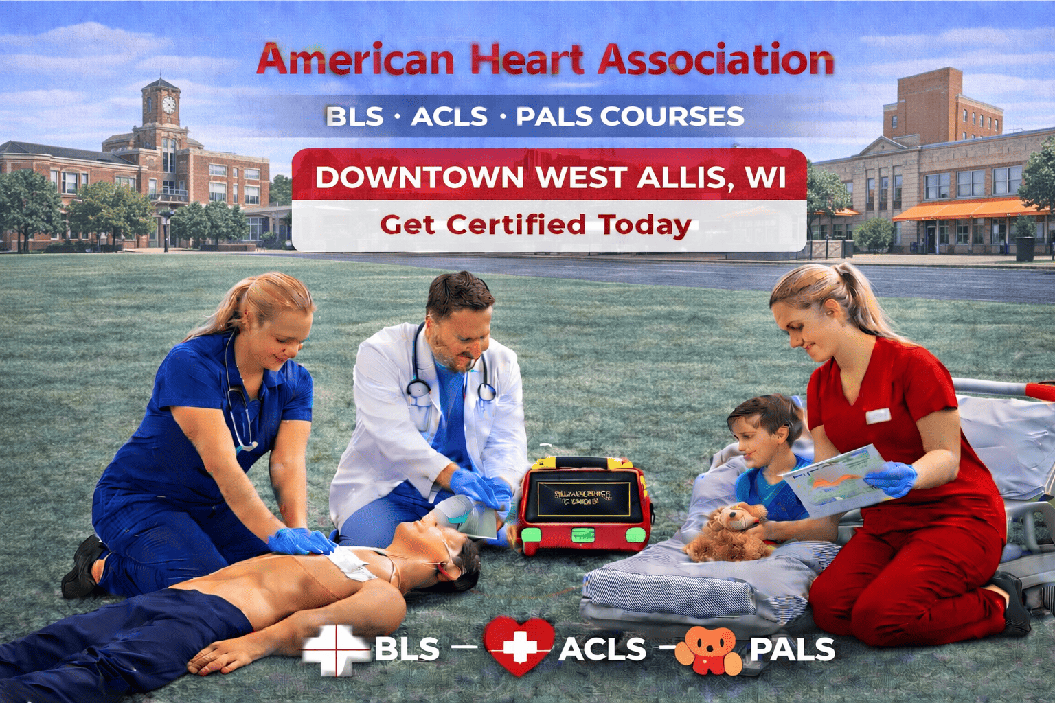 BLS, ACLS, PALS & CPR-First Aid Course in West Allis, WI