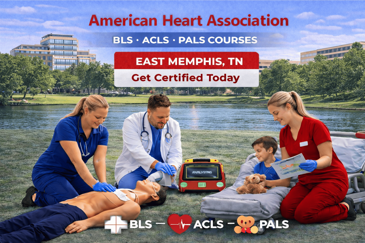 BLS, ACLS, PALS & CPR-First Aid Course in East Memphis, TN