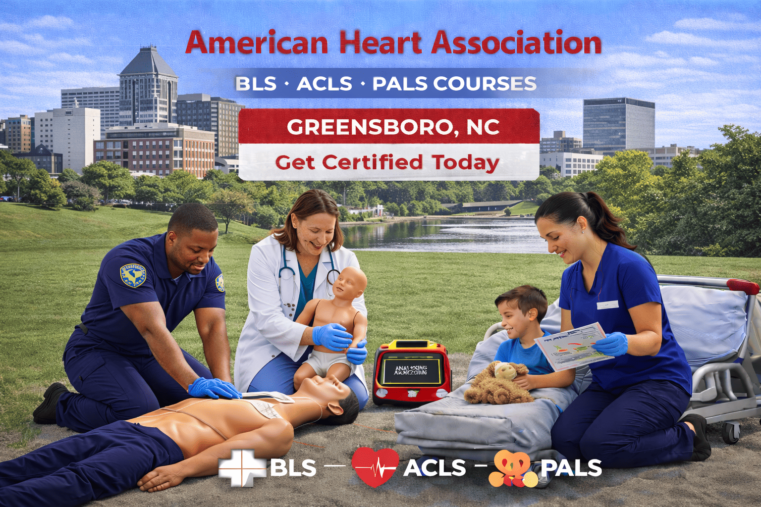 BLS CPR, ACLS, PALS Course in Downtown Greensboro, NC