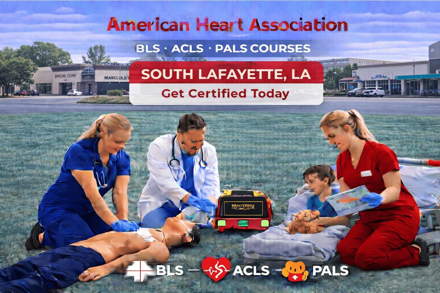 BLS, ACLS, PALS & CPR-First Aid Course in Lafayette, LA