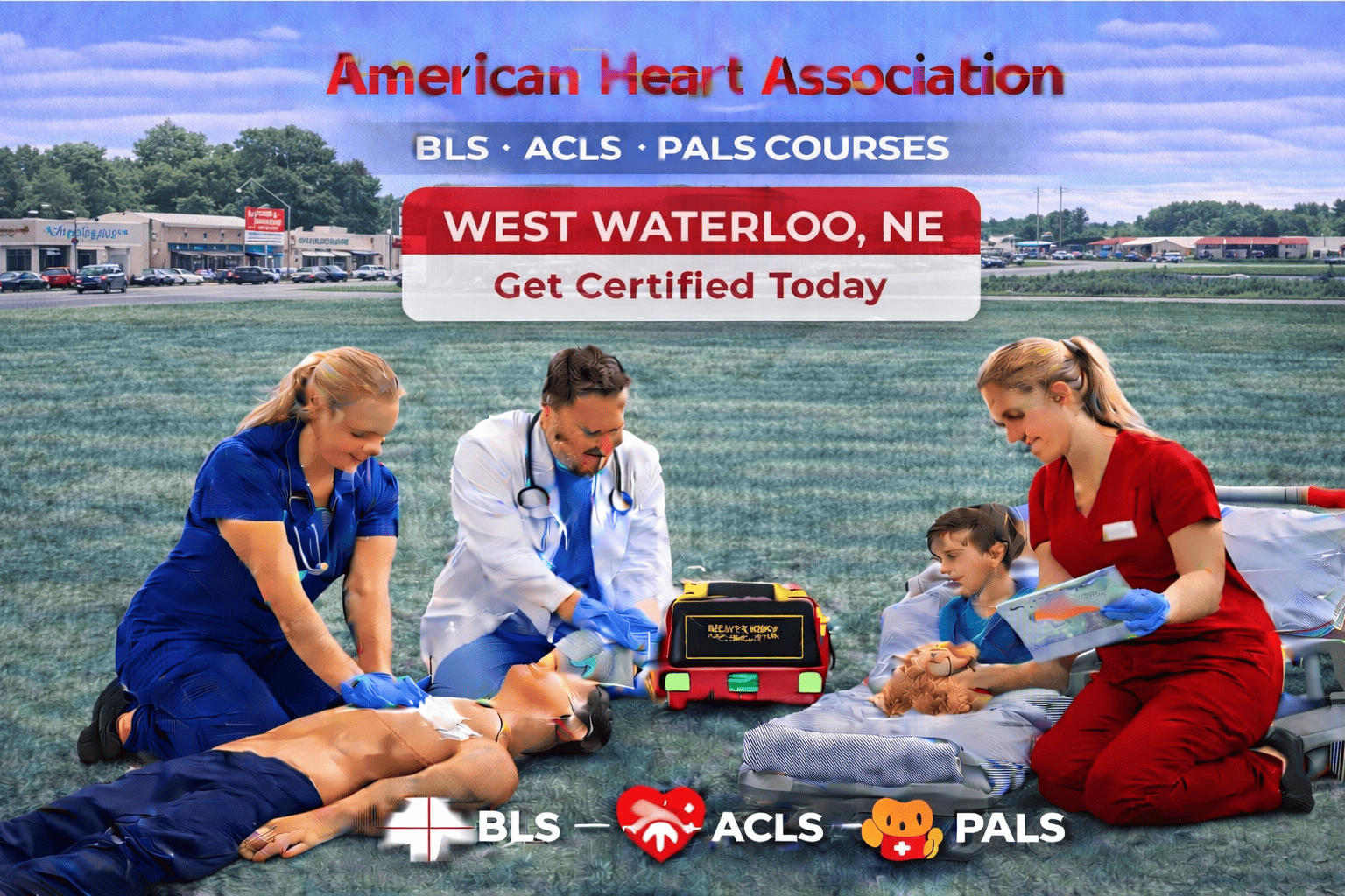 BLS, ACLS, PALS & CPR-First Aid Course in Waterloo, NE