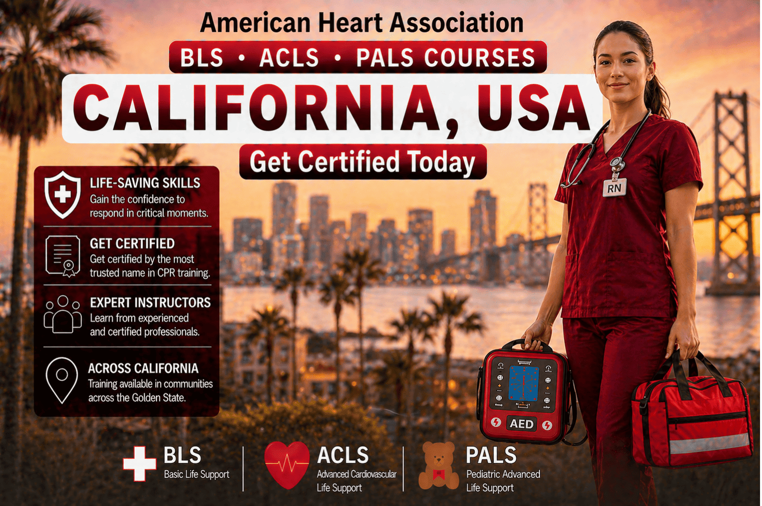 BLS-CPR-ACLS & PALS-Courses-California, USA
