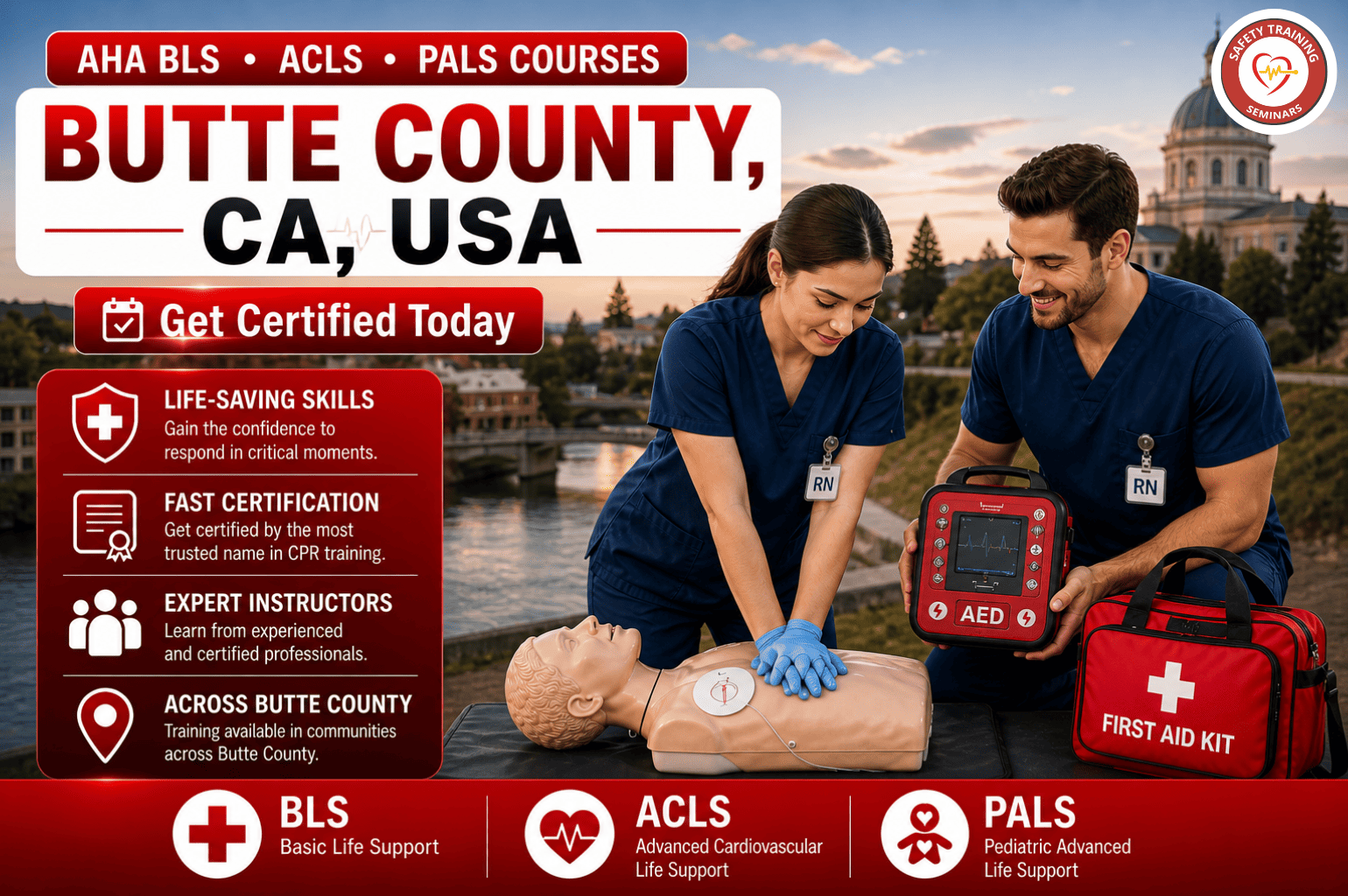 CPR BLS, ACLS & PALS Certification Courses in Butte County