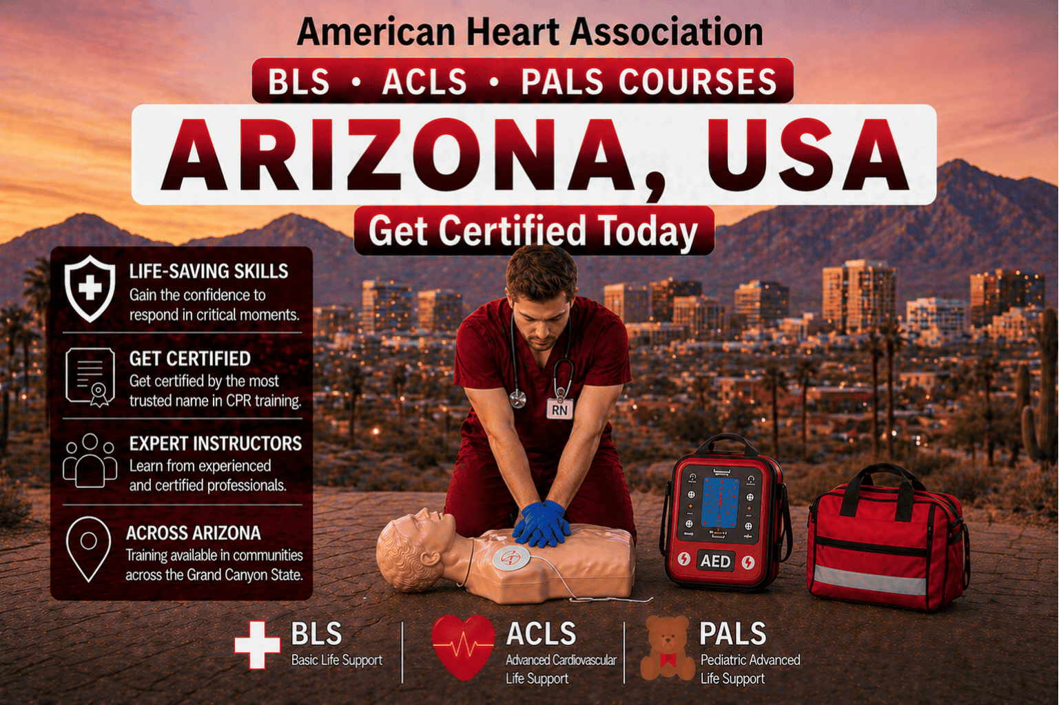 CPR BLS, ACLS & PALS Course in Arizona