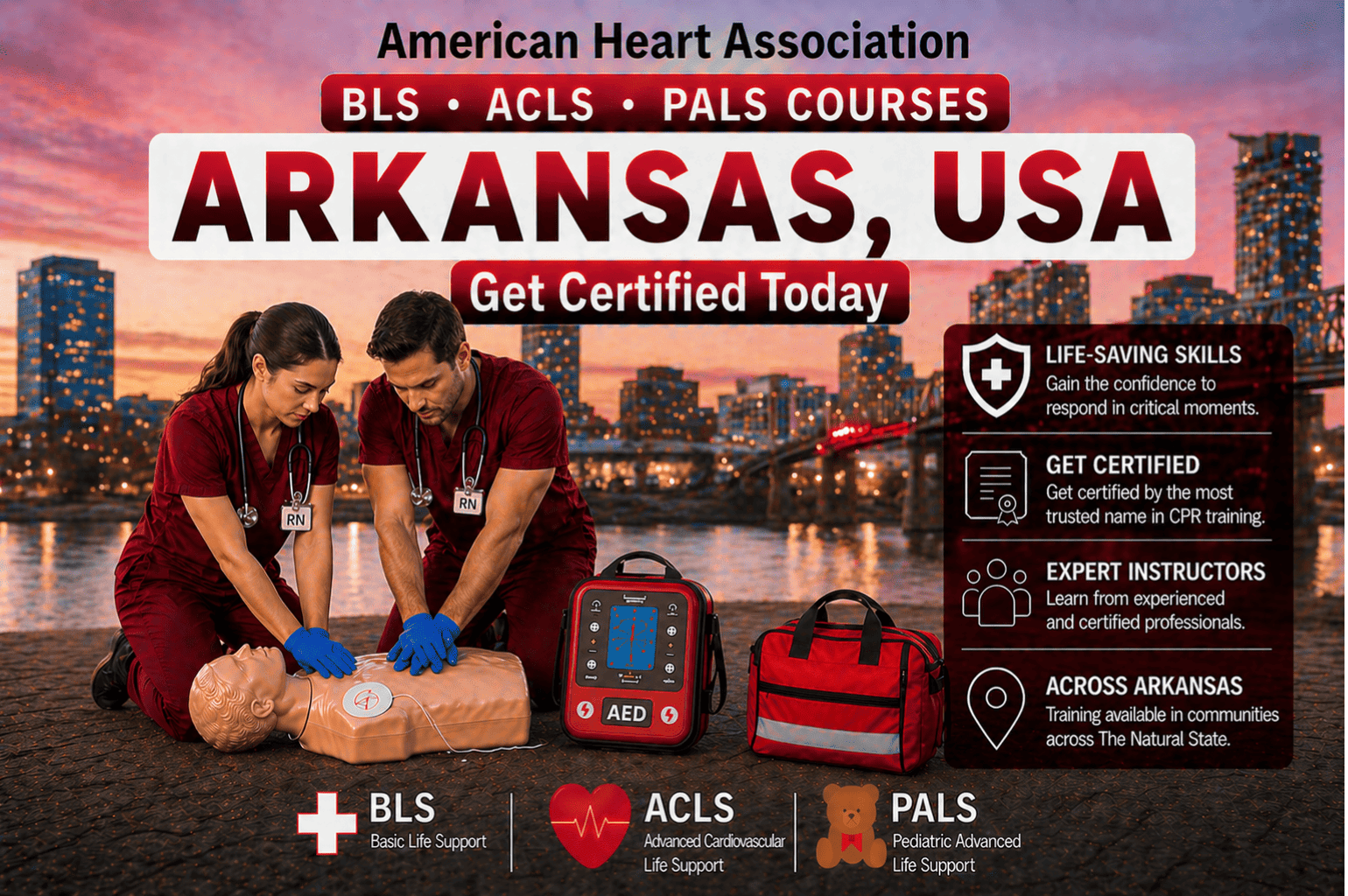CPR BLS, ACLS & PALS Course in Arkansas