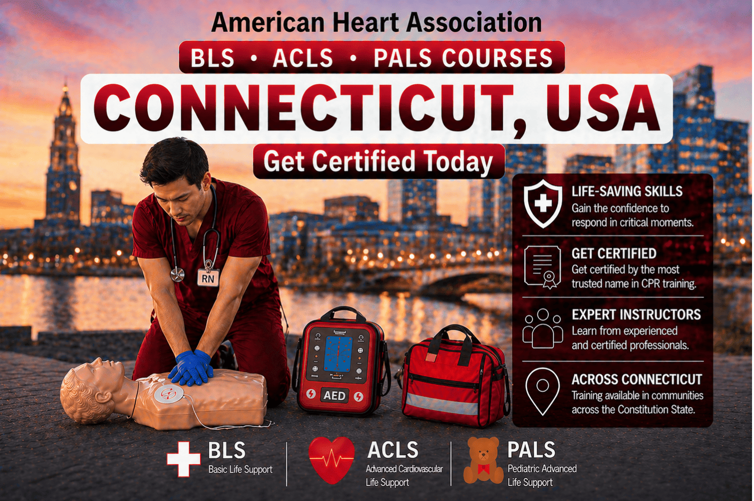 CPR BLS, ACLS & PALS Course in Connecticut