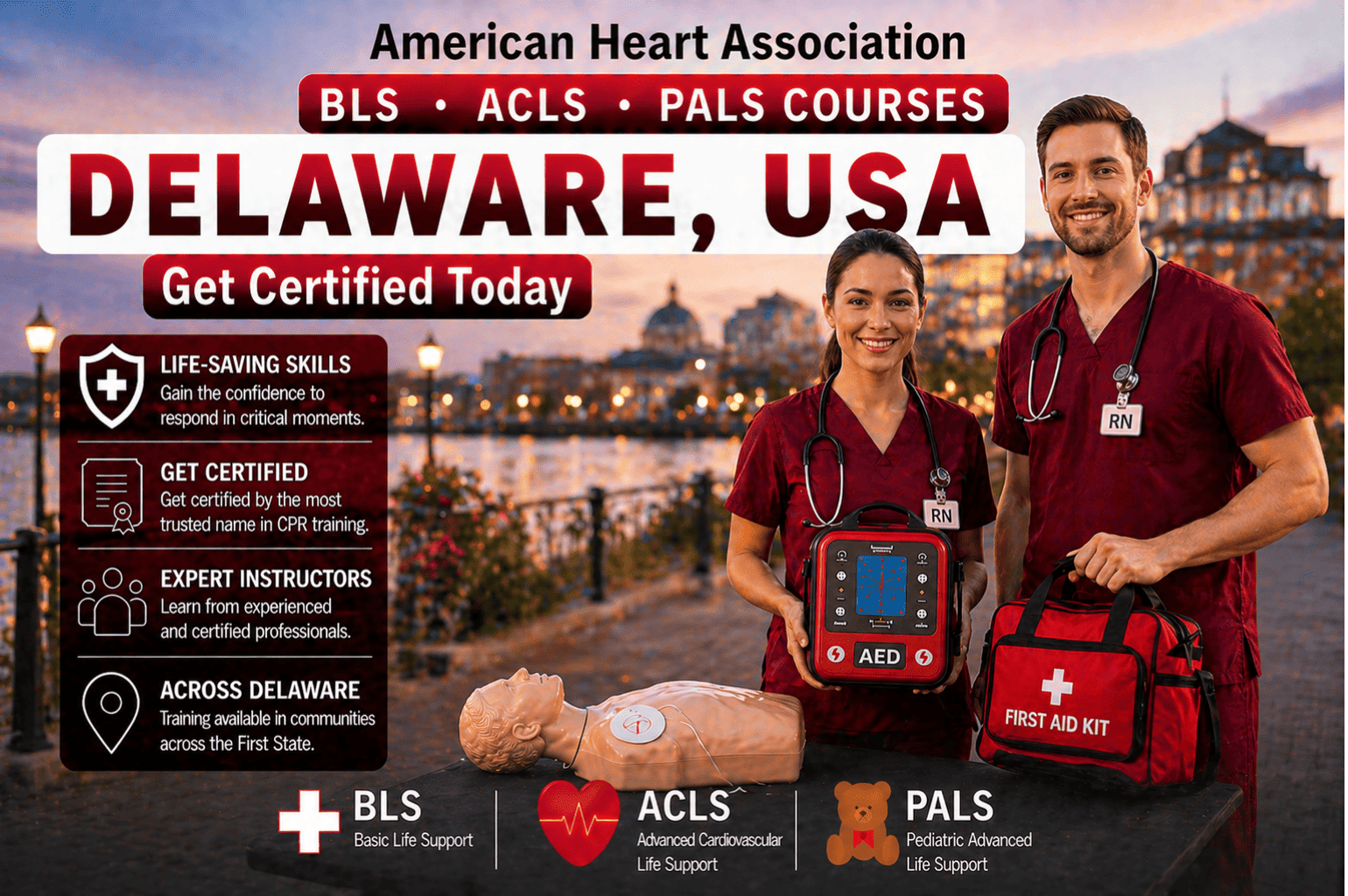 CPR BLS, ACLS & PALS Courses in Delaware