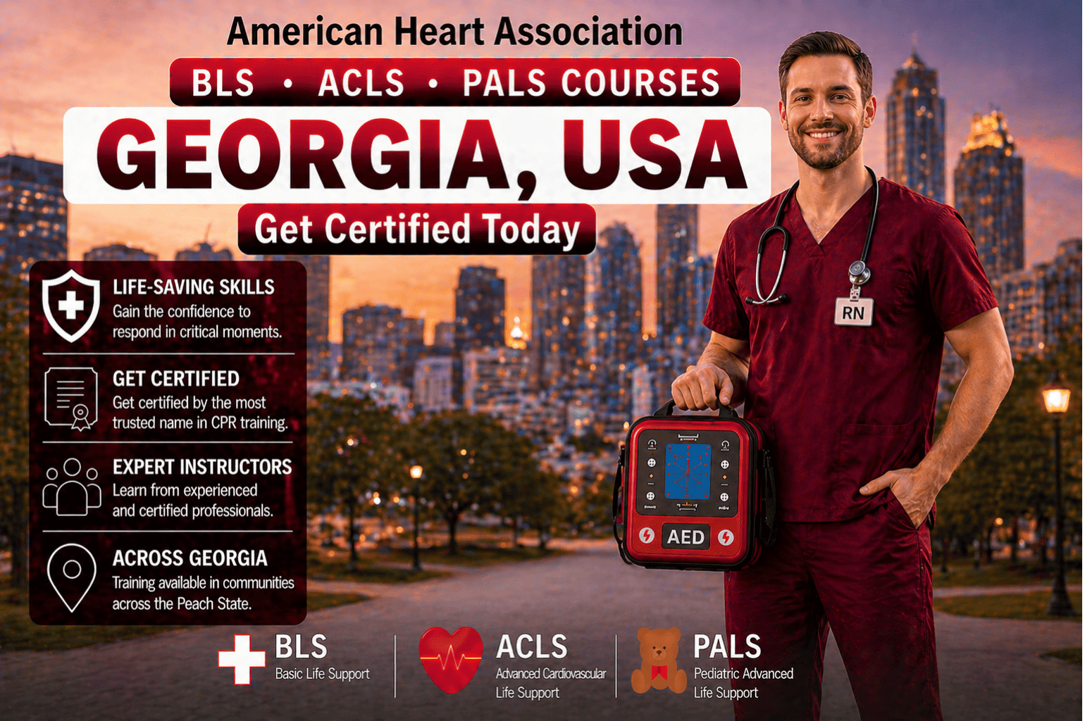 CPR BLS, ACLS & PALS Courses in Georgia