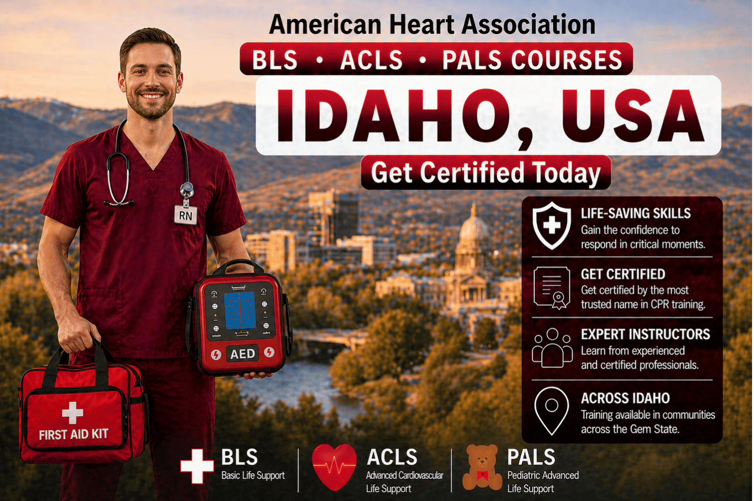 CPR BLS, ACLS & PALS Courses in Idaho