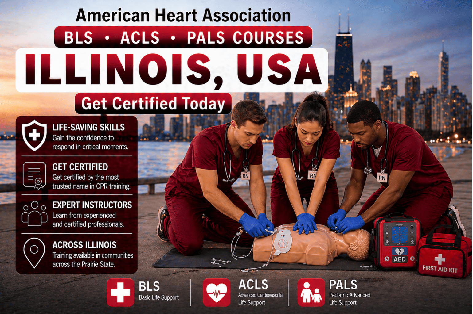 CPR BLS, ACLS & PALS Courses in Illinois