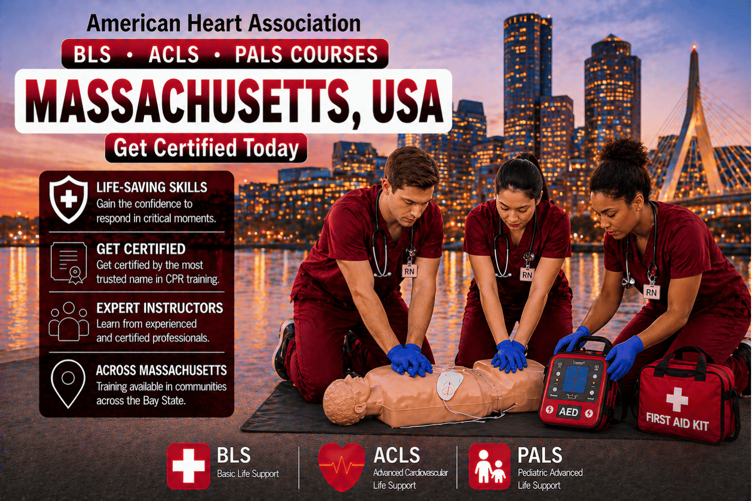 CPR BLS, ACLS & PALS Course in Massachusetts