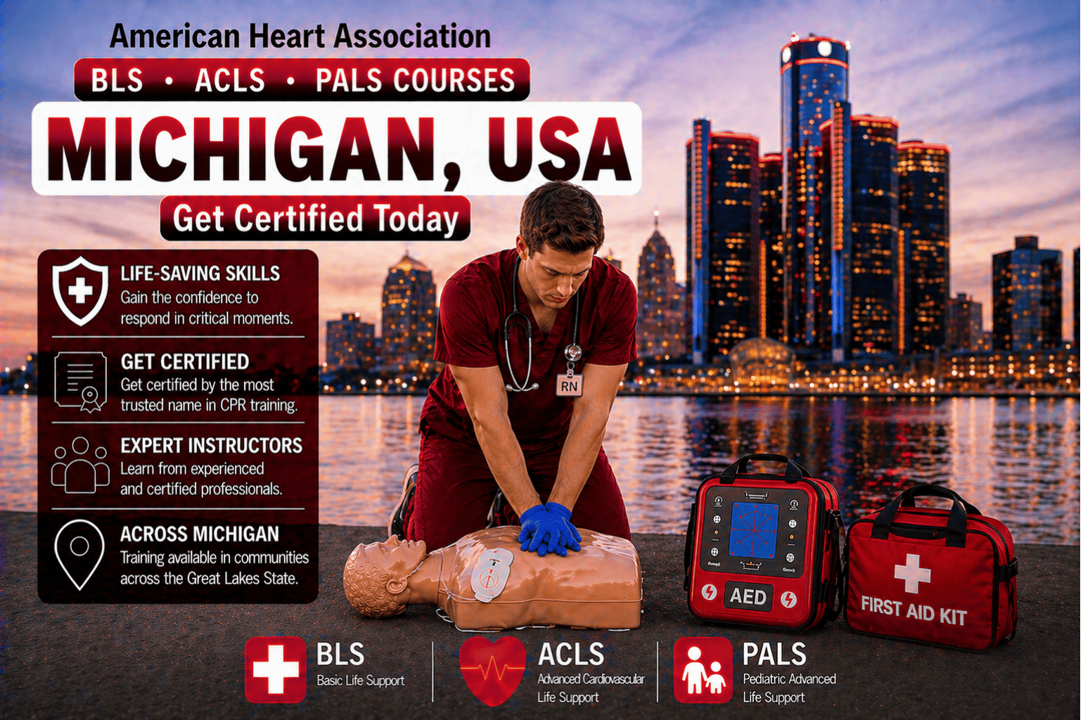 CPR BLS, ACLS & PALS Course in Michigan